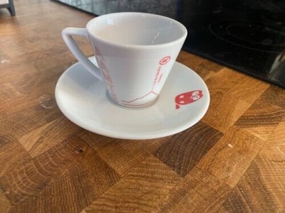 LA MARMOTTE Porcelain Espresso Cup Saucer CYCLING NEW Collectible Tour de France