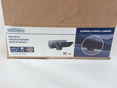 X12 NEW Amerimax  2501019 Aluminum Gutter End Section With Drop Outlet Tube