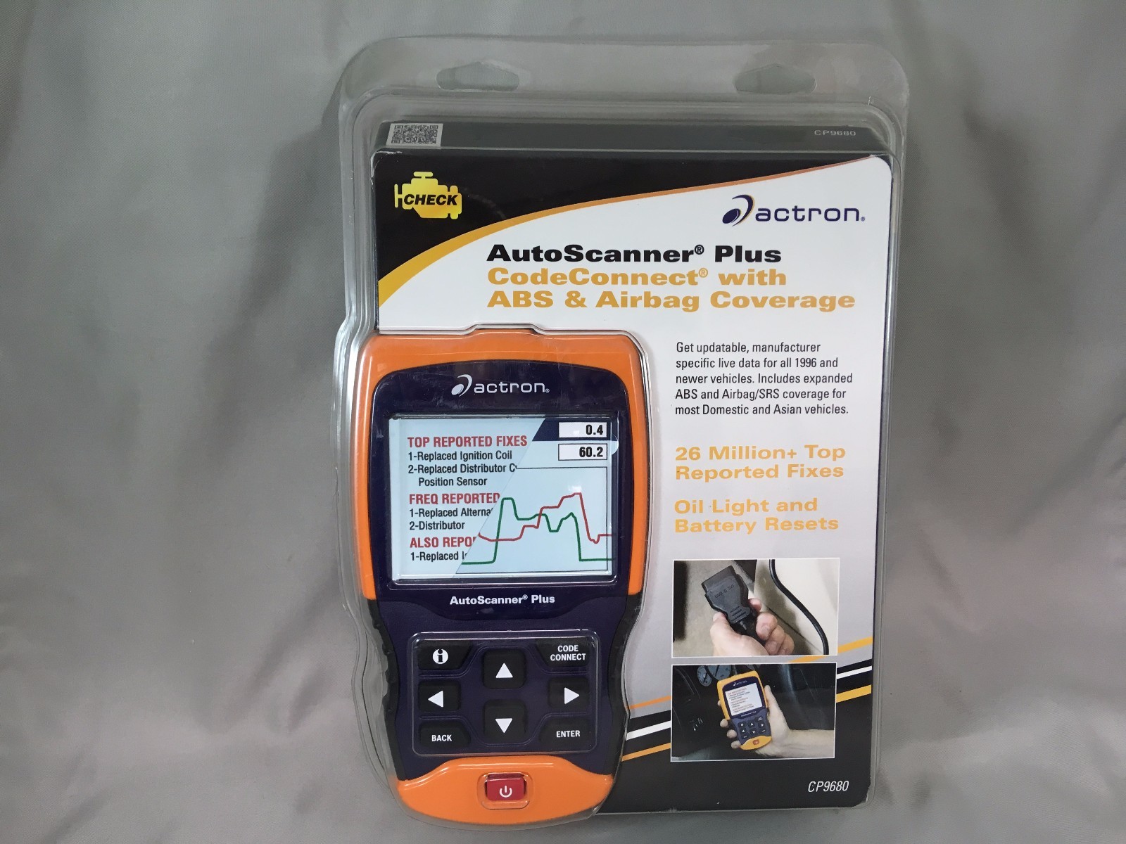 NEW - ACTRON CP9680 AUTOSCANNER PLUS CODE CONNECT + ABS + AIRBAG BRAND NEW NEW - ACTRON CP9680 AUTOSCANNER PLUS CODE CONNECT + ABS + AIRBAG BRAND NEW