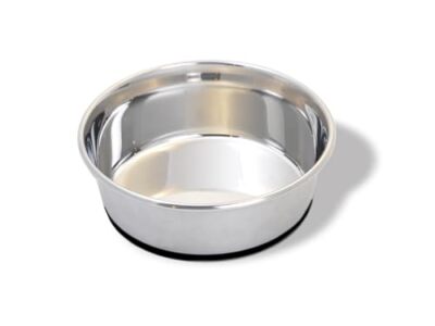 Van Ness Pets Stainless Steel Cat Bowl, 8 OZ Food And Water Dish, Single Natural