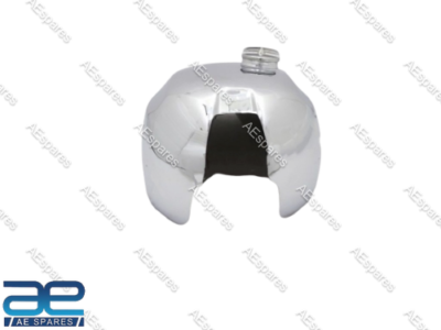 For Norton Dominator Wideline Chrome Fuel Gas Tank With Hinged Cap & Tap  