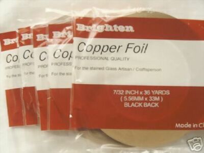 20 rolls stained glass 1/4'' copper foil( black back, copper back, silver back)