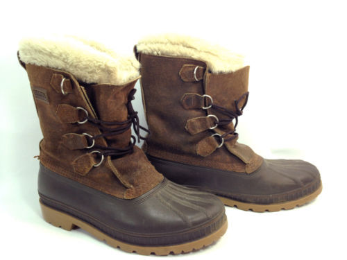 Roots Tuff Brown Leather Lug Sole Stein Eriksen Nordic Boots 