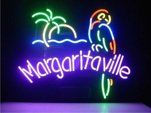 Jimmy Buffett Margaritaville Paradise Parrot Palm Tree Neon Light Sign 17