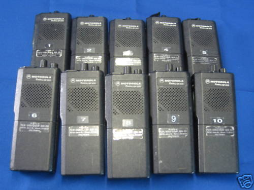 Motorola Radius 10ea GP300 Large walkie talkie Kit, without batteries - Used. Buy it now for 495.00