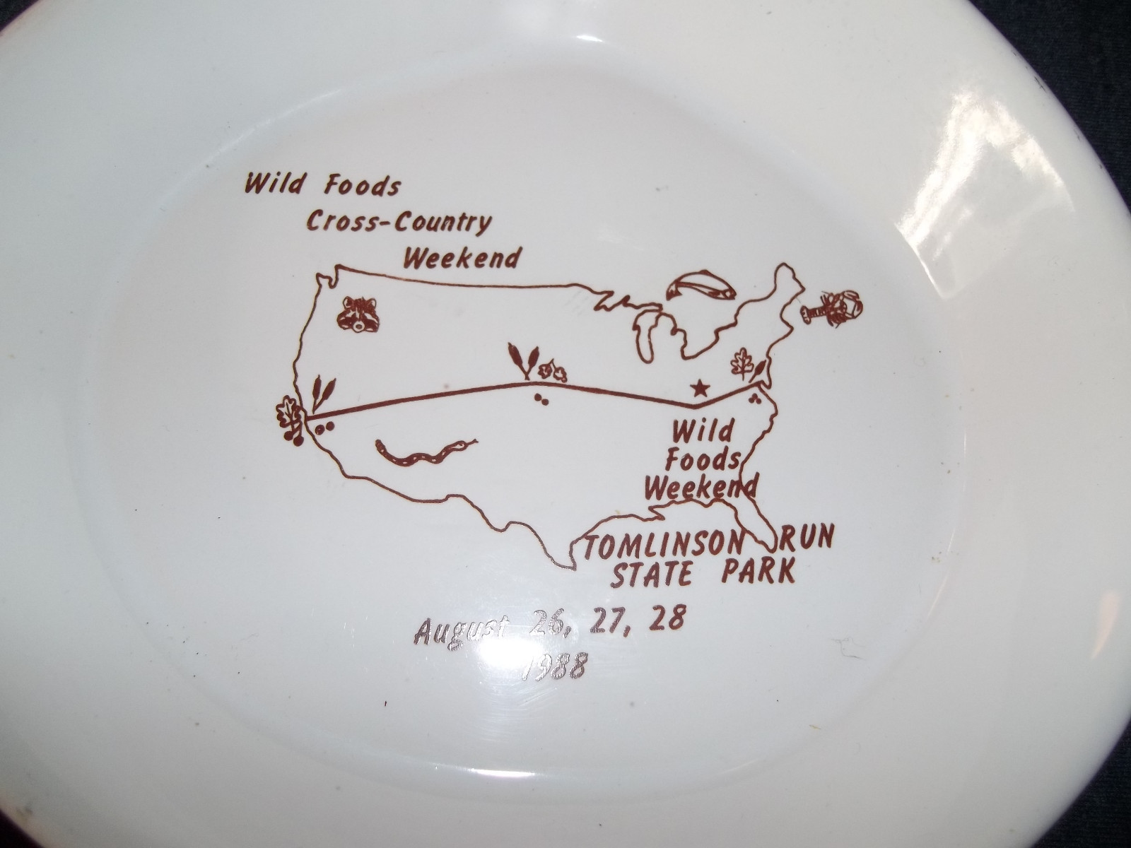 CERAMIC LARGE SPOON REST - Wild Foods Cross-Country Run - 1988