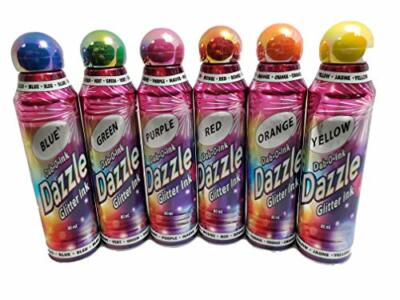 6-Pack Dazzle Glitter Bingo Dauber Ink Mixed Colors