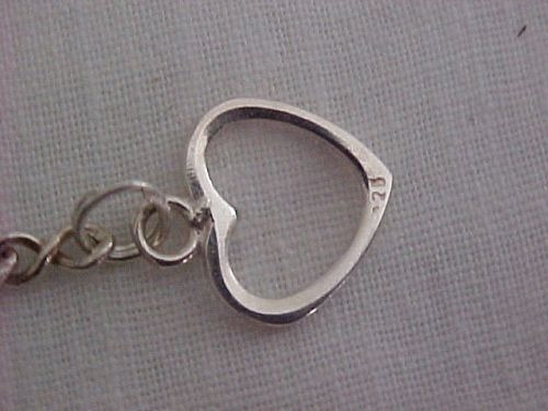 BRACELET 925 STERLING SILVER CHARM BRACELET 7.5