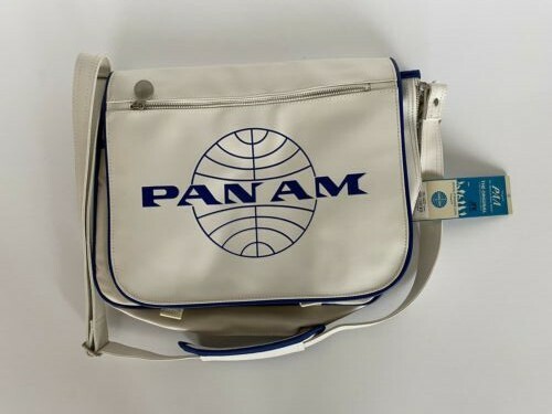 PAN AM "Messenger Reloaded" Bag Originals Certified Vintage Style, Pan Am White