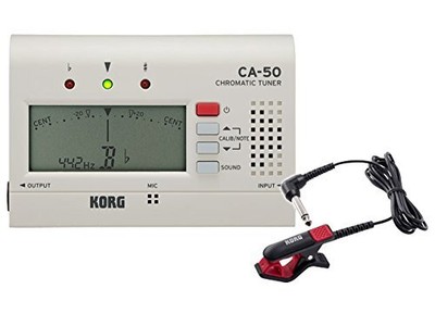 KORG Chromatic Tuner CA-50 + Contact Microphone CM-300-BKRD Set