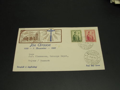 First Day of Issue Postal History Icelandic Stamps