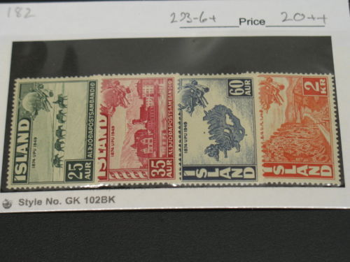 Mint Hinged Postal History Icelandic Stamps