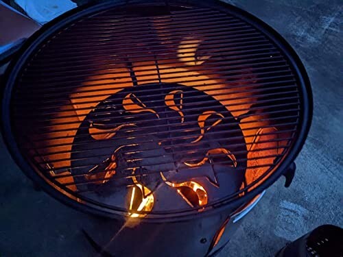 FireDial Baffle Plate Heat Management System for BBQ - for 22in WSM (Stainless)