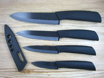 Knife Set 3"+4''+5"+6" + Covers Black Us