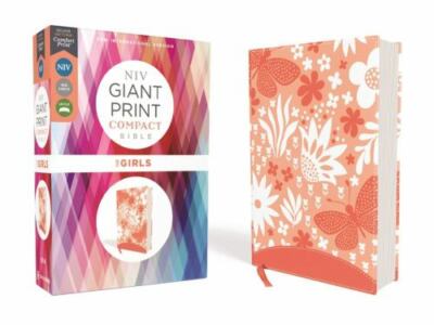 Niv Giant Print Compact Bibles for Girls, Red Lett
