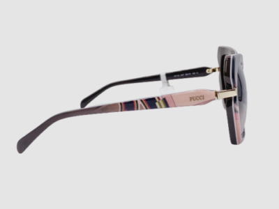 Pre-owned Emilio Pucci Ep63 50f Brown/pink Butterfly Brown Gradient 58-15-135 Sunglasses