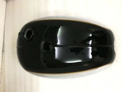 FUEL GAS TANK DUAL CARB CHROME & BLACK PAINTED FITS BSA A65 THUNDERBOLT 