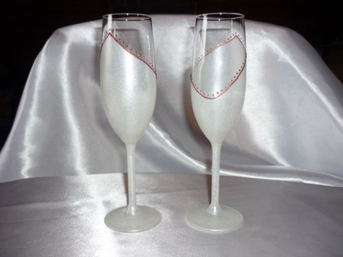 Handbemalte Sektglas