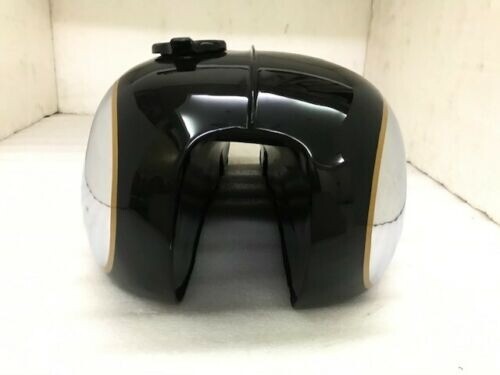 FUEL GAS TANK DUAL CARB CHROME & BLACK PAINTED FITS BSA A65 THUNDERBOLT 