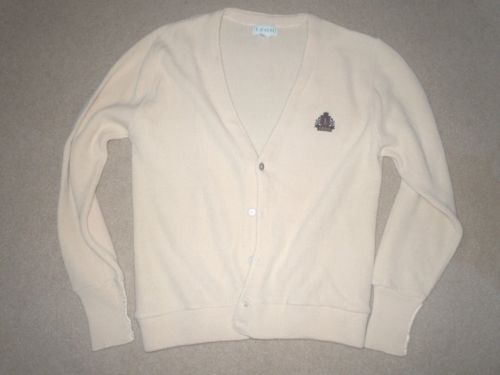 Izod Made in USA Men's Vintage 70s 80s Acrylic Cardigan Sweater