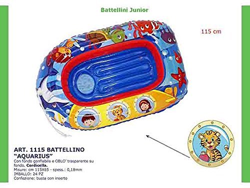 Canottino Acquarium Con Oblò Trasparente cm 115x71 Beach Art Mare Spiaggia dfh