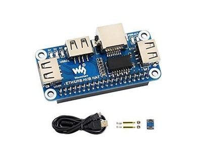 Ethernet/USB HUB HAT Expansion Board for Raspberry Pi 4 B/3 B+/3 B/2 B/Zero/Z...