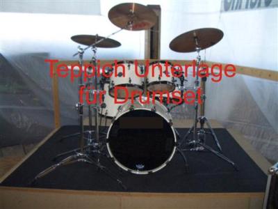 Teppich Unterlage für Drum Drumset Schlagzeug anthrazit 200cm x  200cm