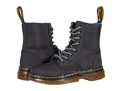 Dr. Martens Combs (Little Kid/Big Kid) Black Ripstop/Ajax Non Woven 13 UK (US 1)
