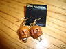 Skull head wooden hand carved earrings carvings gift NEW Goth