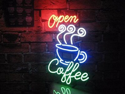 Hot Coffee Cafe Shop Open 17''x14'' Neon Light Sign Lamp Beer Bar Wall Decor