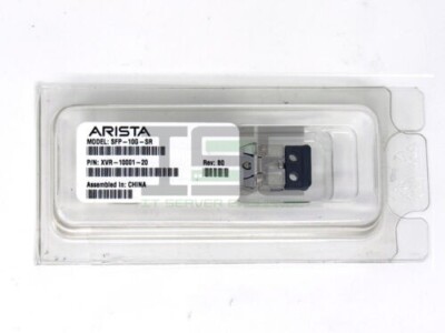 New in Clamshell 1PC Arista 10G SFP-10G-SR XVR-00001-02 10GB 850nm SFP+