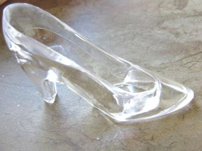 6 Cinderella Glass Slipper Clear Plastic Princess Shoe 5 x 3 CENTERPIECE WEDDING