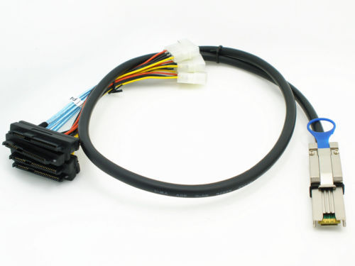 Right Angled 90D SFF-8482 SAS 22Pin to 7+15Pin SATA Hard Disk