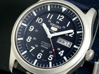 Pre-owned Seiko Mens 5 Sports Analog Dress Automatic Japan Watch Snzg11j1