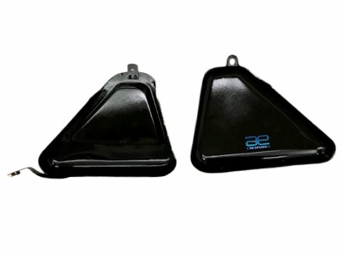 For Norton Commando Roadster 850 Side Panel Set Black Painted Golden striped  