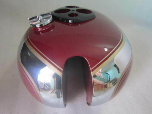 For Triumph T90 5T Speed Twin Chrome Cherry Paint Petrol Fuel Gas Tank 1948 