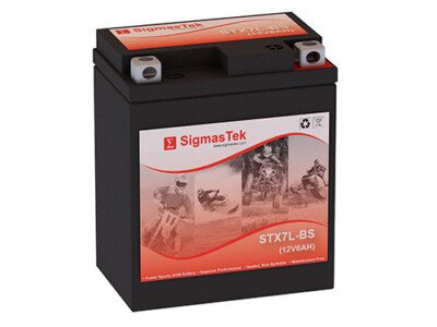 SigmasTek STX7L-BS SLA Battery Replacement for Honda SH150 150CC 2010-2012