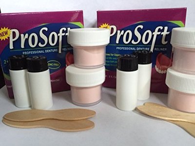 Soft & Flexible Denture Reliner Kit - Tightens & Cushions Loose Dentures, 4-Set
