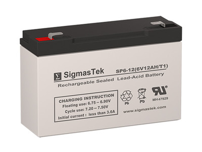 6V8 Emergi-Lite replacement Emergency Lighting SLA Battery (6V 12AH)