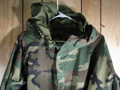 US Army BDU Uniform Military Woodland Camo Cold Weather Parka / Coat Size L Tall