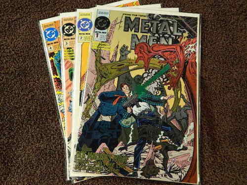 Metal Men #1, 2, 3, 4 Complete Set of 4 DC Comics, Foil Metal Men #1, 2, 3, 4 Complete Set of 4 DC Comics, Foil