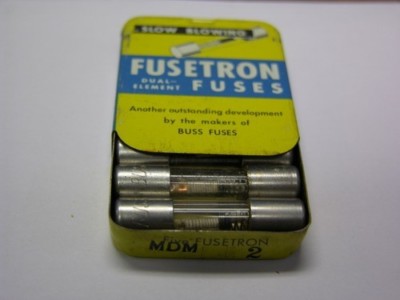 5 Bussmann Fusetron MDM 2 2A Slow Blow 9/32"x1.25" Glass Cartridge Fuses