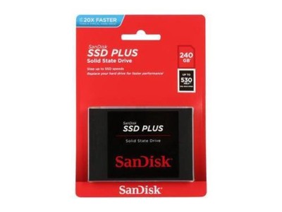 SanDisk 240GB 2.5'' Internal SATA Solid State Drive Plus SDSSDA-240G-G26 - New!!