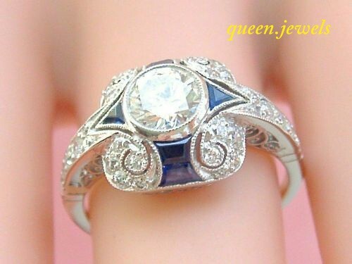 Lab Created 2.96CT Round Cut Diamond Vintage Art Deco Wedding Ring 14K Gold Over