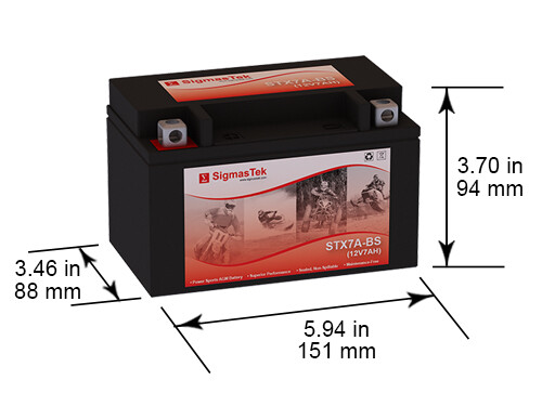 YTX7A-BS High Performance AMG Battery Replacement By SigmasTek Brand