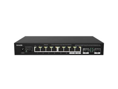 TENDA TEM2010F 8 PORT 2.5G ETHERNET SWITCH SUPPORT NAS 5G TRANSMISSION -BLACK