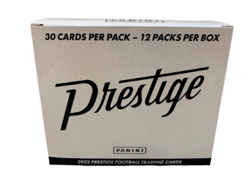 2022 Panini Prestige Football 12 Factory Sealed Fat Cello Jumbo Pack Per Box