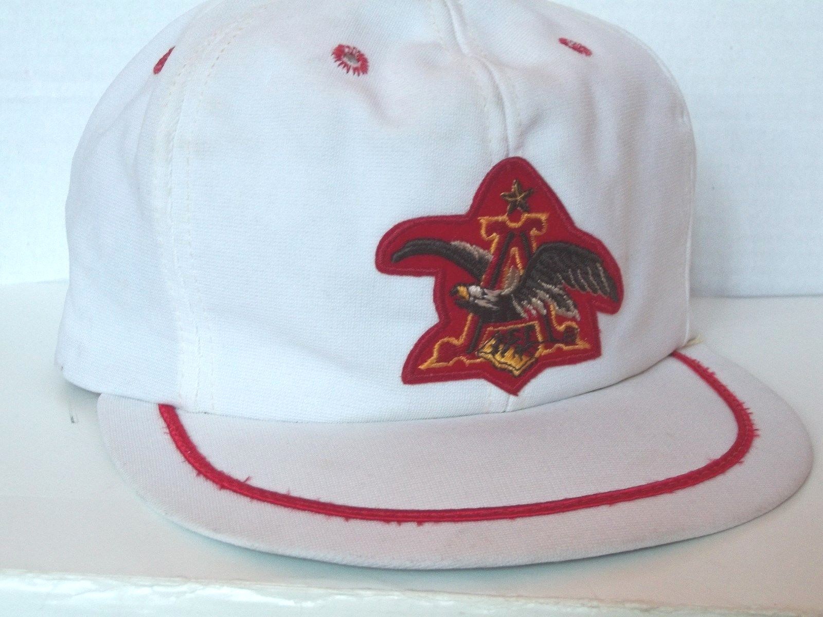 Vintage Rare! 70's Anheuser-Busch  White Eagle Logo Strapack Hat  Cap  EXCELLENT