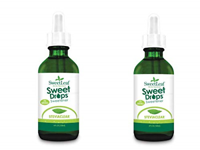 SweetLeaf Sweet Drops Liquid Stevia Sweetener, SteviaClear, 4 Ounce Pack of 2