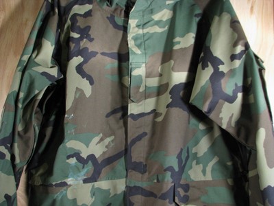 US Army BDU Uniform Military Woodland Camo Cold Weather Parka / Coat Size L Tall